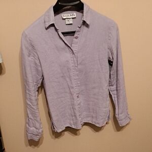 Victoria Holley Women's Lavender Button Down Shirt